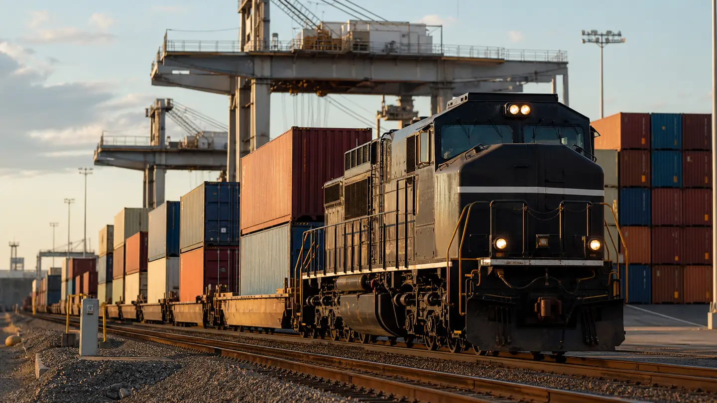 Rail freight yard