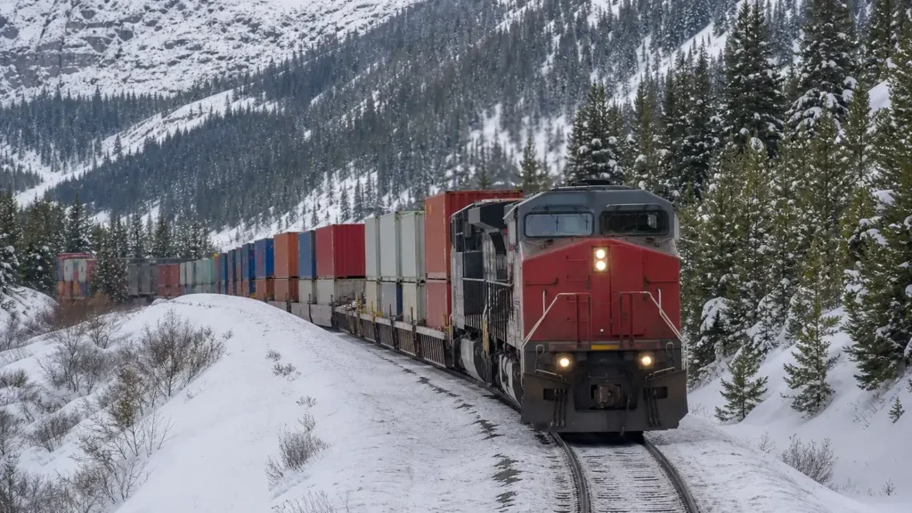 Rail and inland dry port handling used on the China to Novorossiysk (Russia) freight lane
