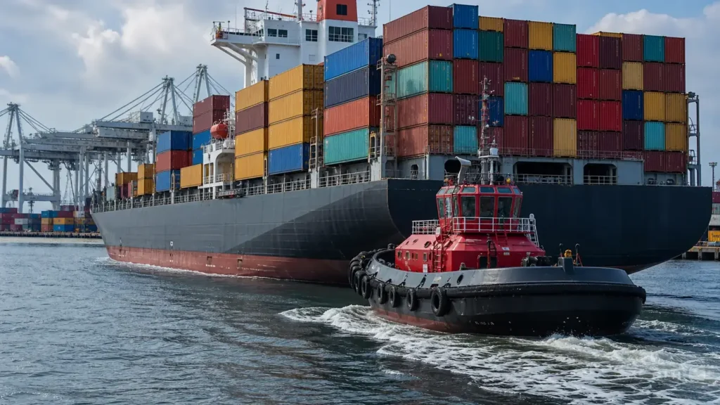 Sea freight operations on the China to United States lane