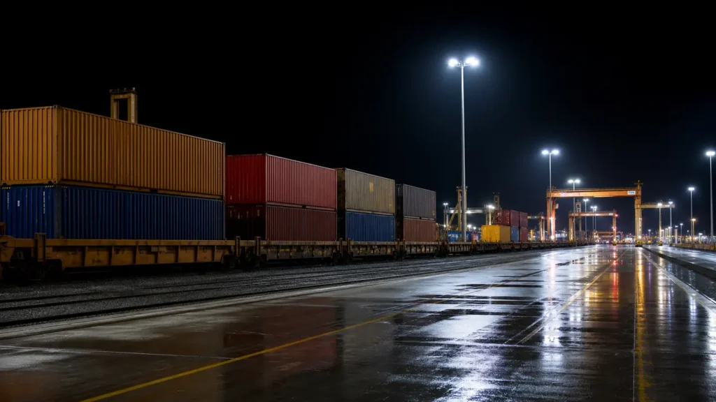 Sea Freight from China to Noida, India — cargo handling at the departure terminal