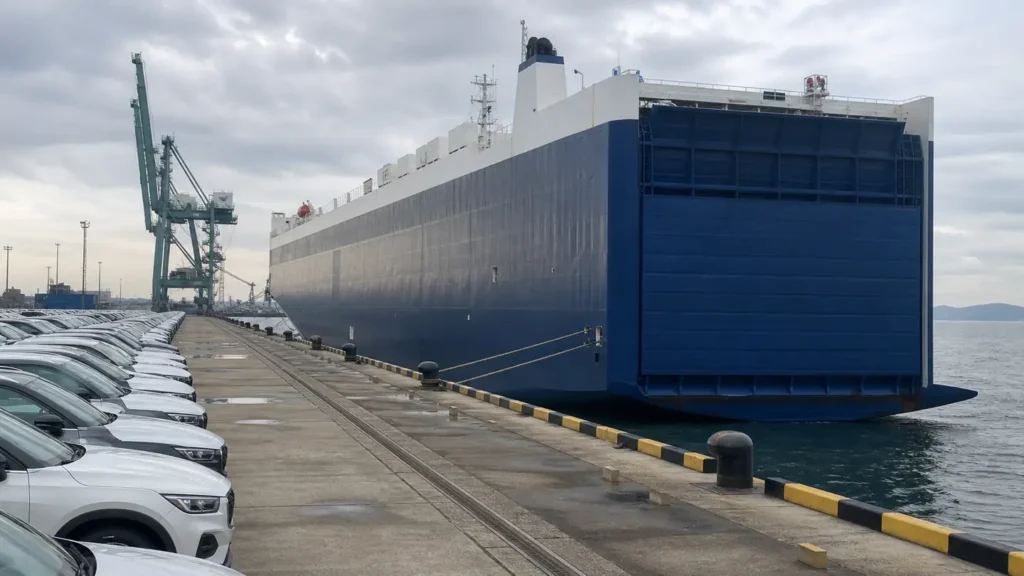 Container terminal operations used on the China to Buenos Aires (Argentina) freight lane