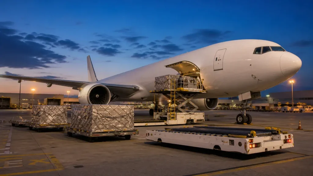 Air freight operations on the China to Germany lane
