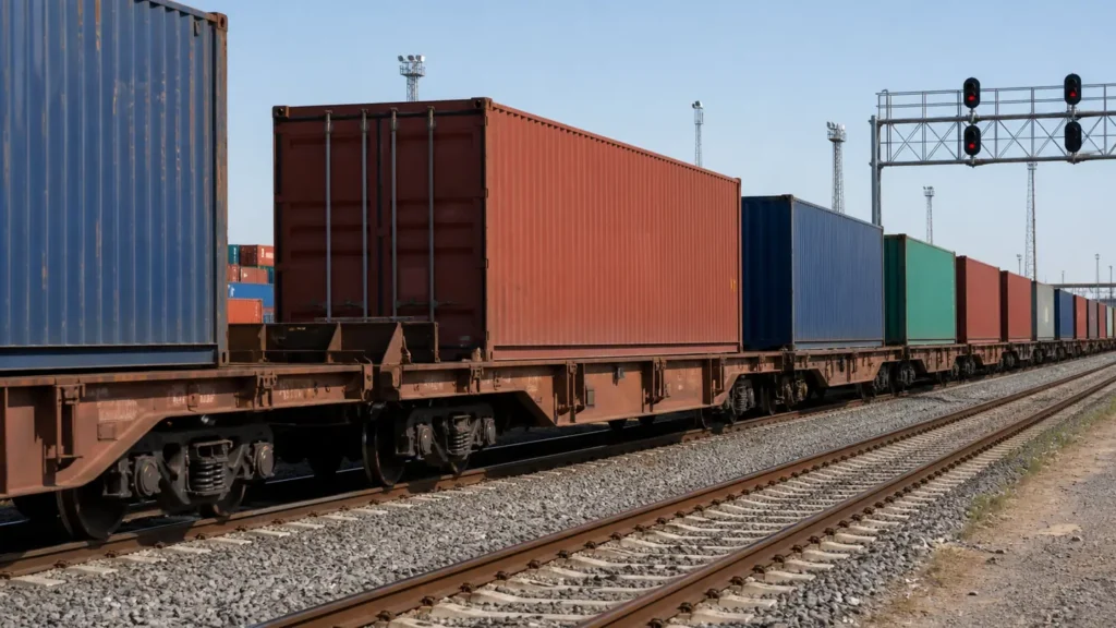 Rail Freight from China to Vientiane, Laos — cargo handling at the departure terminal