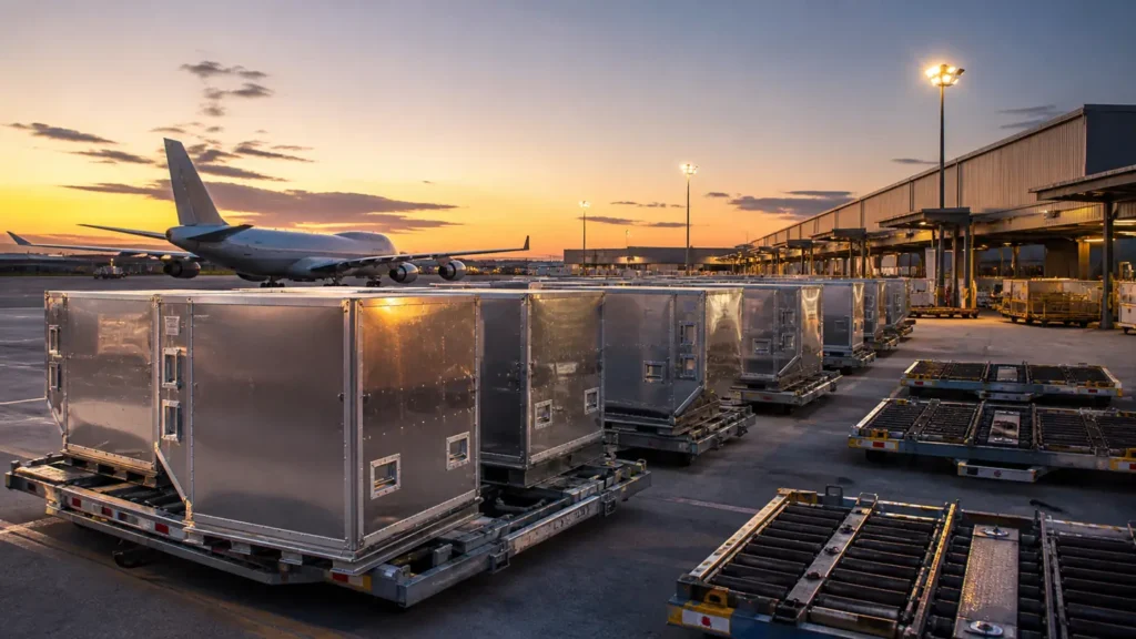Air Freight from China to Noida, India — cargo handling at the departure terminal