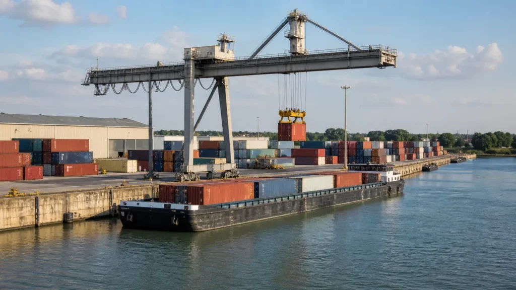 Container terminal operations used on the China to Cuenca (Ecuador) freight lane