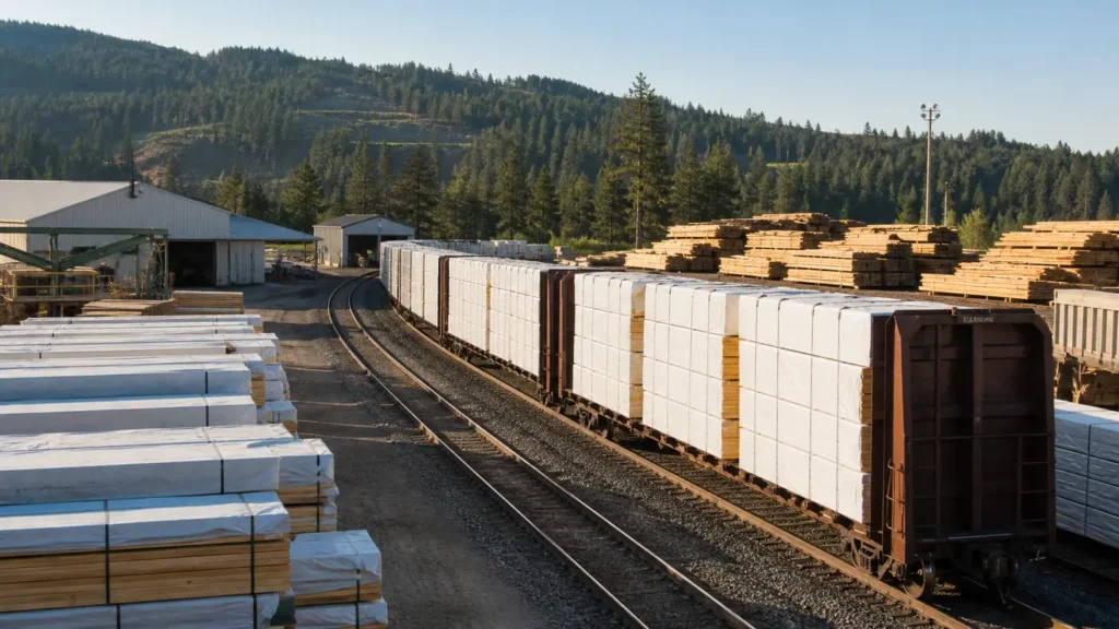 Rail and inland dry port handling used on the China to Jalal-Abad (Kyrgyzstan) freight lane