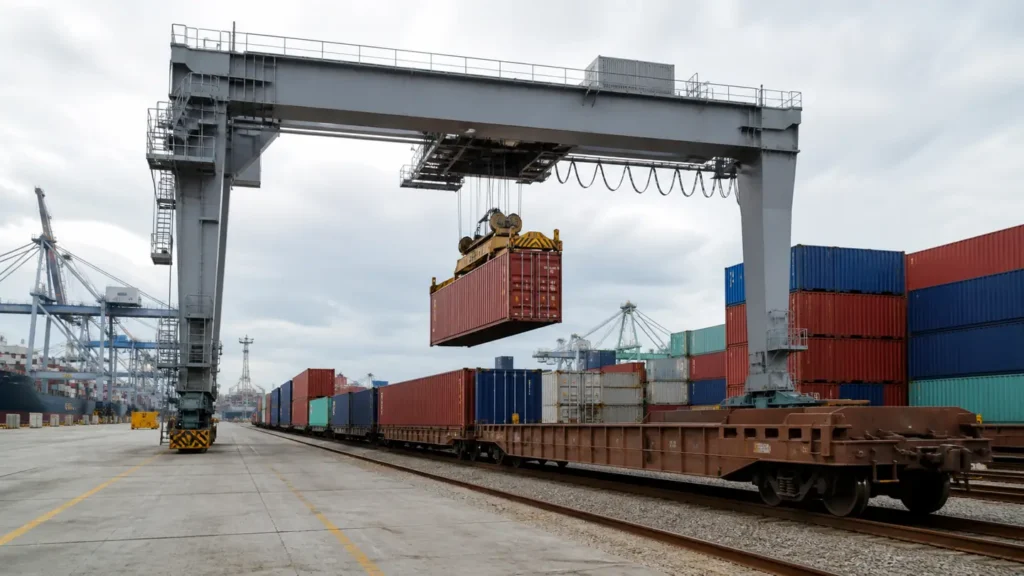 Container terminal operations used on the China to Tainan (Taiwan) freight lane