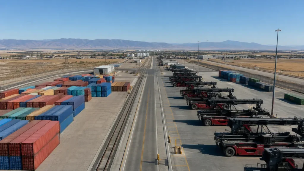 Container terminal operations used on the China to Medan (Indonesia) freight lane