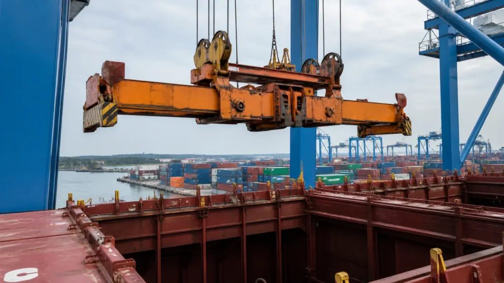Container terminal operations used on the China to Manta (Ecuador) freight lane